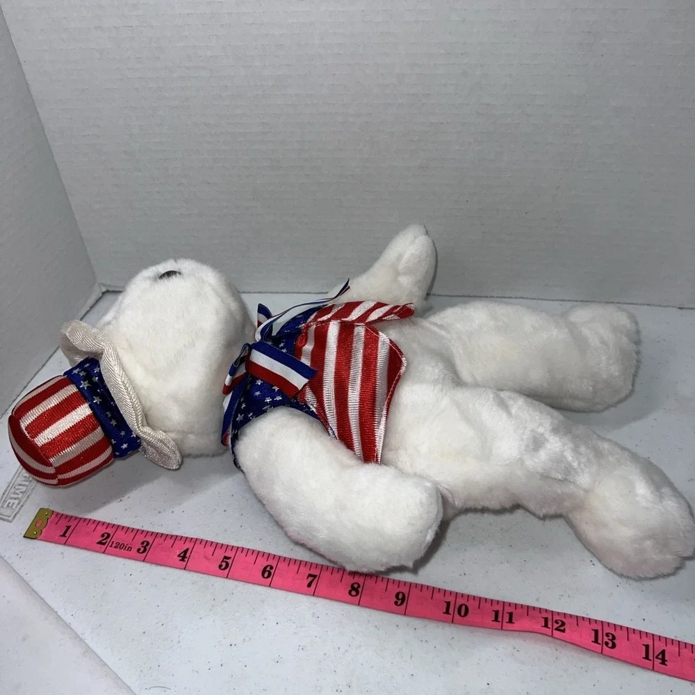 Ty Beanie Buddy Plush Uncle Sam White Bear 14